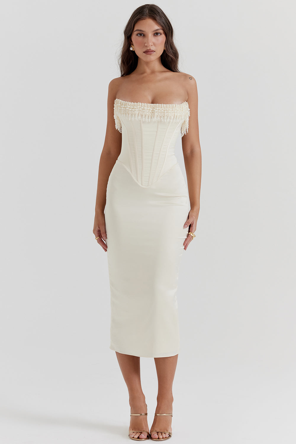 Vestido Midi Corset Luize Branco