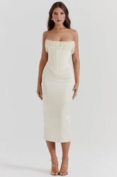 Vestido Midi Corset Luize Branco