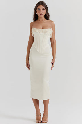 Vestido Midi Corset Luize Branco