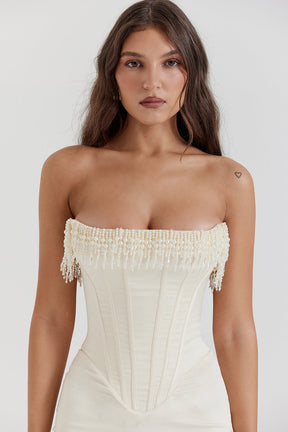 Vestido Midi Corset Luize Branco